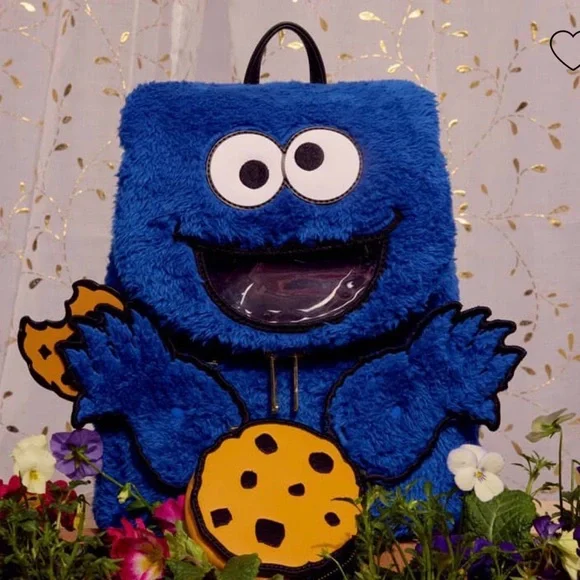 NWT Loungefly Sesame Street Cookie Monster Cosplay Mini Backpack W/Coin Bag - Picture 2 of 14